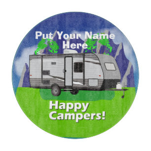 Jayco Jayflight Happy Campers Design Cutting Board