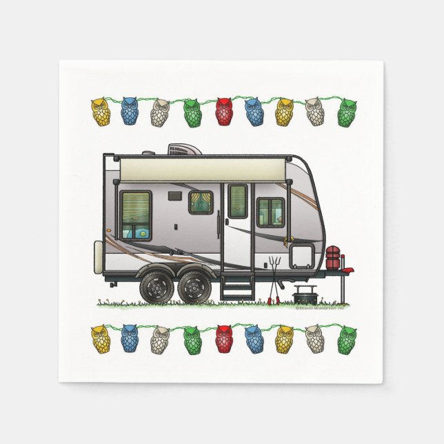 Jayco Trailer RV happy camper Napkin (Front)
