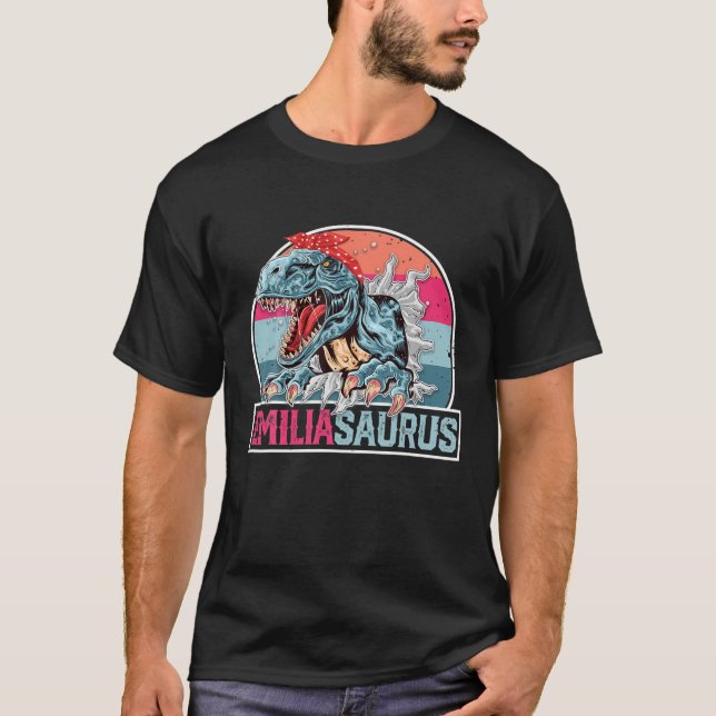 Jayda Saurus Funny Personalised Dinosaur T Rex Nam T-Shirt (Front)