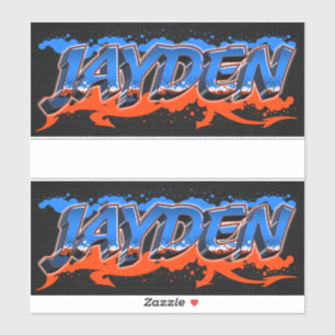 Jayden First Name Graffiti Sticker