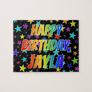 "JAYLA" First Name, Fun "HAPPY BIRTHDAY" Jigsaw Puzzle