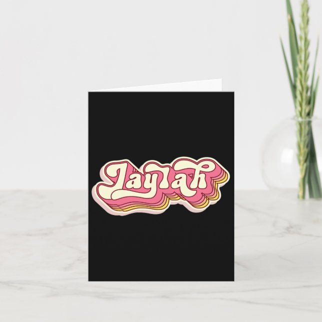 Jaylah Name Personalised First Name Surname  Card (Front)