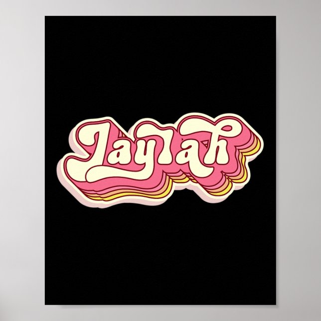 Jaylah Name Personalised First Name Surname  Poster (Front)