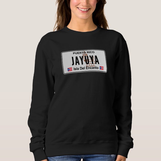 JAYUYA PUERTO RICO PRIDE PR LICENSE PLATE SWEATSHIRT (Front)