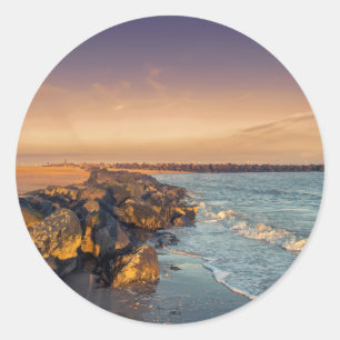 Jaywick seaside classic round sticker