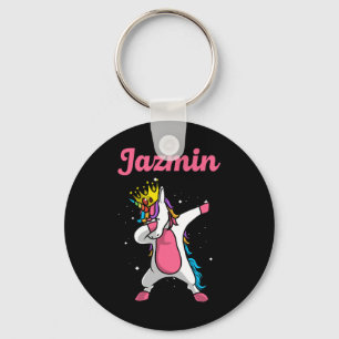 Jazmin Gift Name Personalised Birthday Dabbing Uni Key Ring