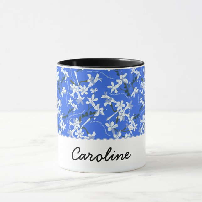 JAZMINE FOCUS CERULEAN & BLACK MUG (Center)