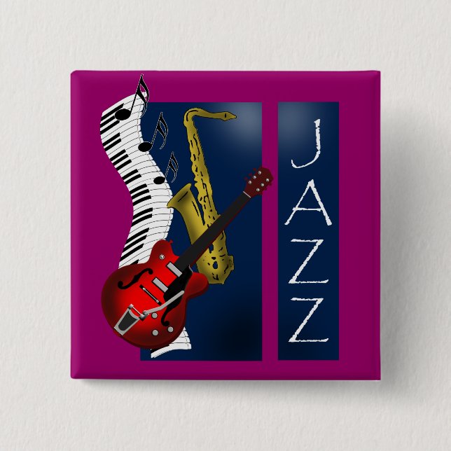 Jazz 15 Cm Square Badge (Front)
