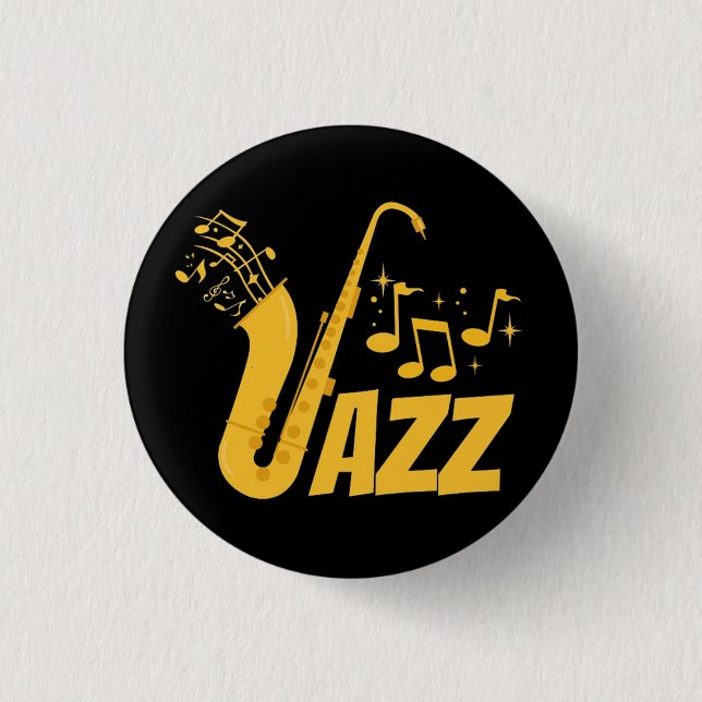 Jazz 3 Cm Round Badge (Front)