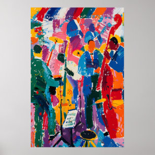 Jazz Abstract Art Print Matisse-Inspired Music