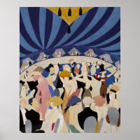 Jazz Age Art Deco Dancing couples dance hall art