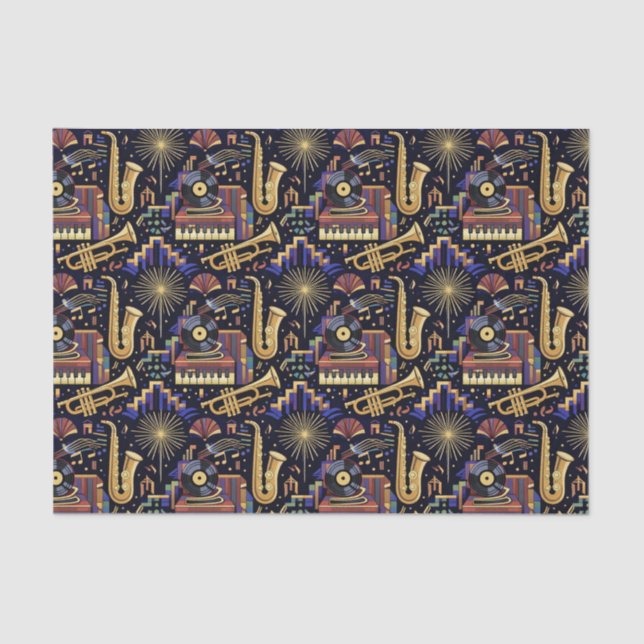 Jazz Age Celebration Pattern Tissue Paper (Front)