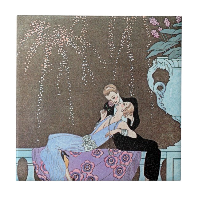 Jazz Age Fireworks Ceramic Tile (Front)