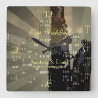 Jazz Age Saxophone City Skyline Wedding Gift