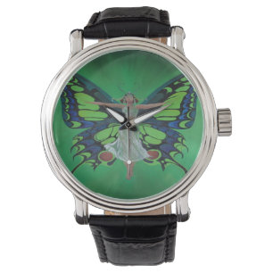 Jazz Age Showgirl Flapper Wearing Butterfly Wings Watch