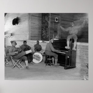 Jazz Band, 1918. Vintage Photo Poster
