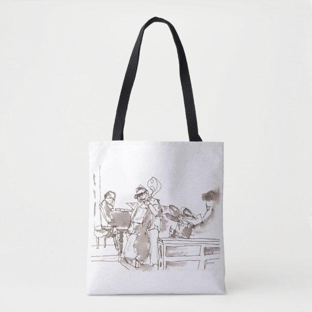 Jazz band art tote bag (Front)
