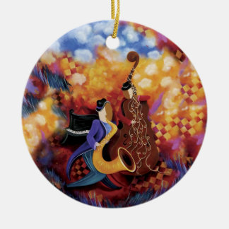Jazz Band Colourful Music Ornament