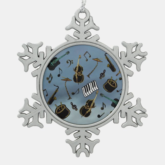 Jazz Band Holiday Ornament (Front)