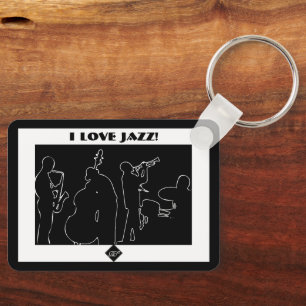 Jazz band I love Jazz Key Ring