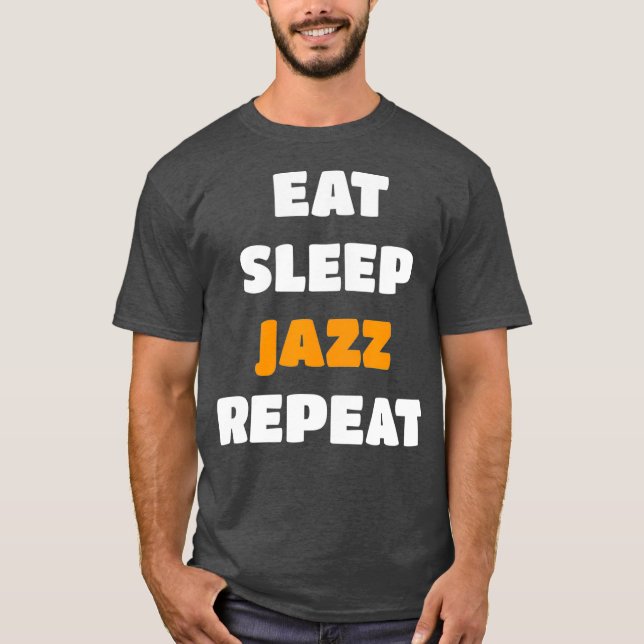Jazz band musicians and jazz music lovers T-Shirt (Front)