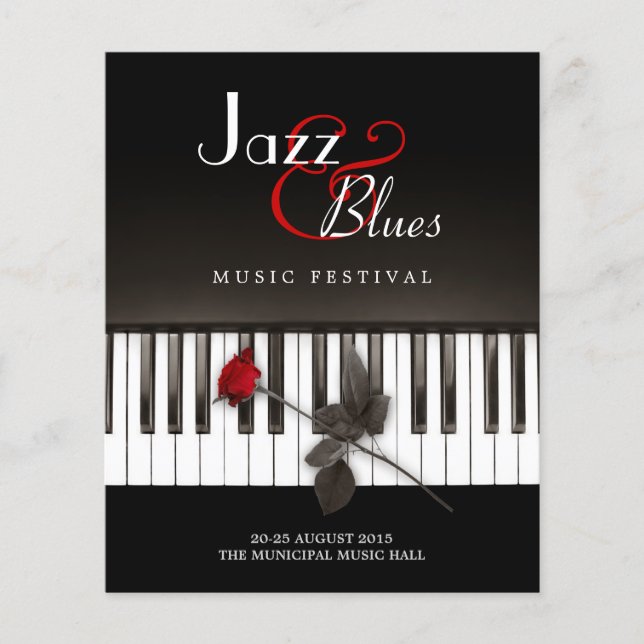 Jazz Blues Music Festival Concert Flyer (Front)