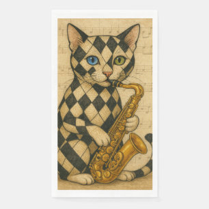 Jazz Cat Napkin
