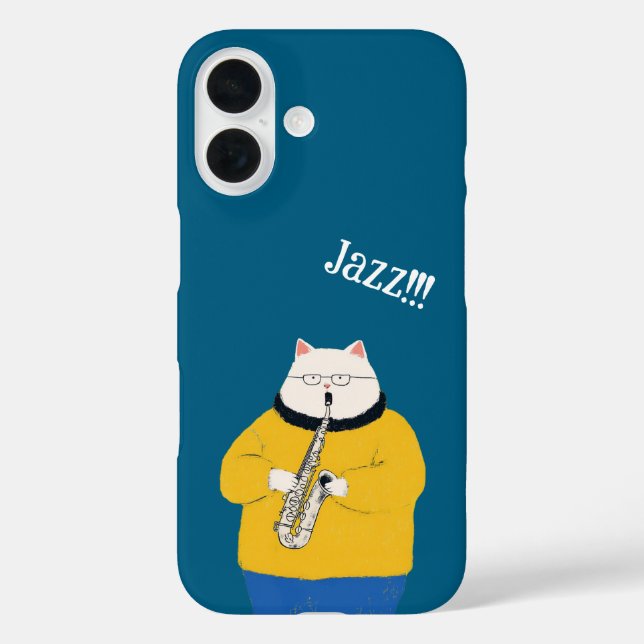 Jazz cat, personalized Case-Mate iPhone case (Back)