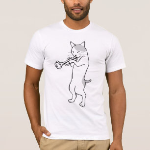 Jazz Cat, Playing the Trumpet Funny T-Shirts
