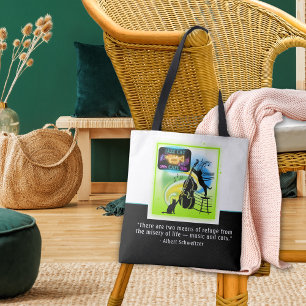 Jazz Cats   Double Bass   Schweitzer Quote Tote
