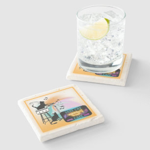 Jazz Cats Drum Stone Coaster
