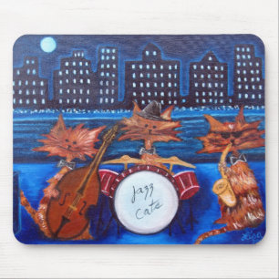 Jazz Cats Mouse Pad