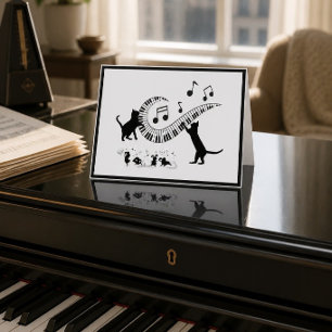 Jazz Cats Piano Folded Note Card