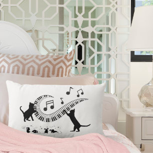 Jazz Cats   Piano Lumbar Cushion