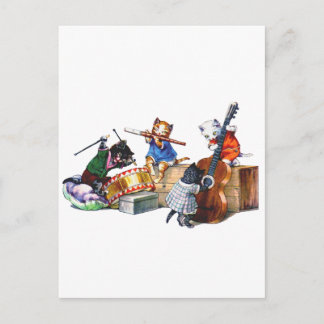 Jazz Cats Postcard