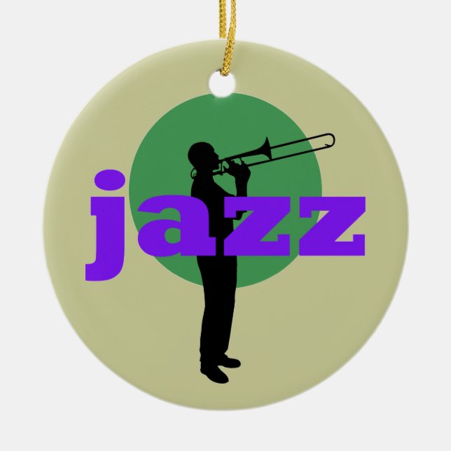 Jazz Ceramic Tree Decoration (Front)