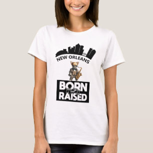 Jazz Chihuahua New Orleans Born And Raised T-Shirt