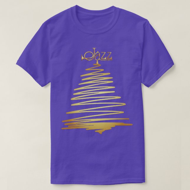 Jazz Christmas Tree T-Shirt (Design Front)