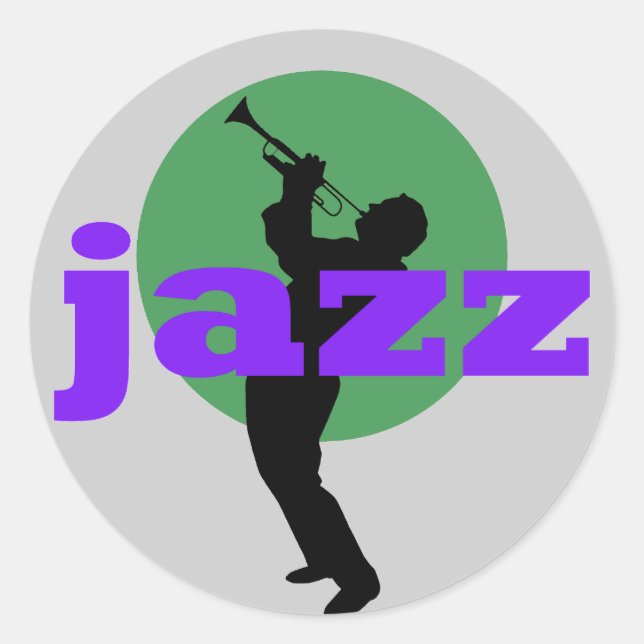 Jazz Classic Round Sticker (Front)