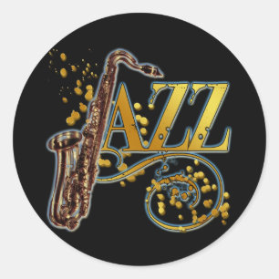JAZZ CLASSIC ROUND STICKER