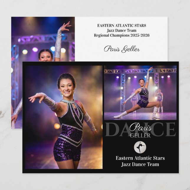 Jazz Dance Autograph Comp Card Competition Cards (Front/Back)