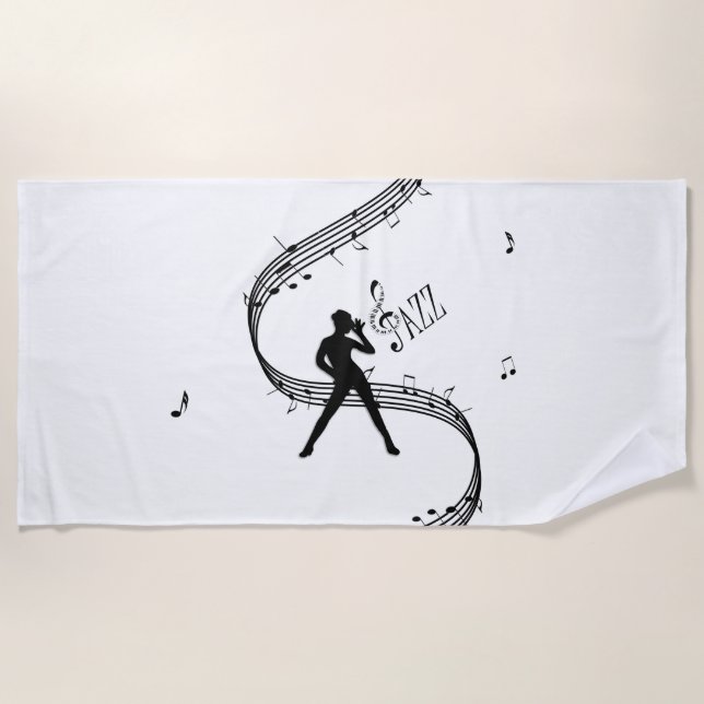 Jazz Dance Beach Towel (Front)