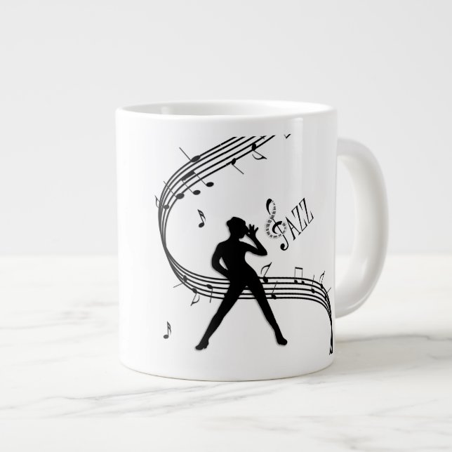 Jazz Dance Large Coffee Mug (Front Right)