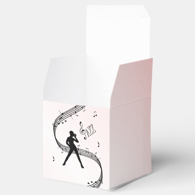 Jazz Dance Pink Music Favour Box (Opened)