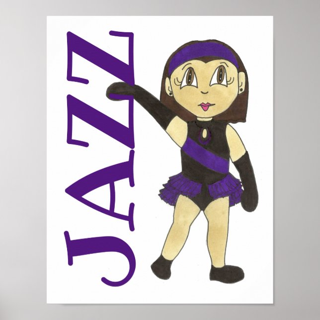 JAZZ Dance School Studio Art Dancer Teacher Gift Poster (Front)