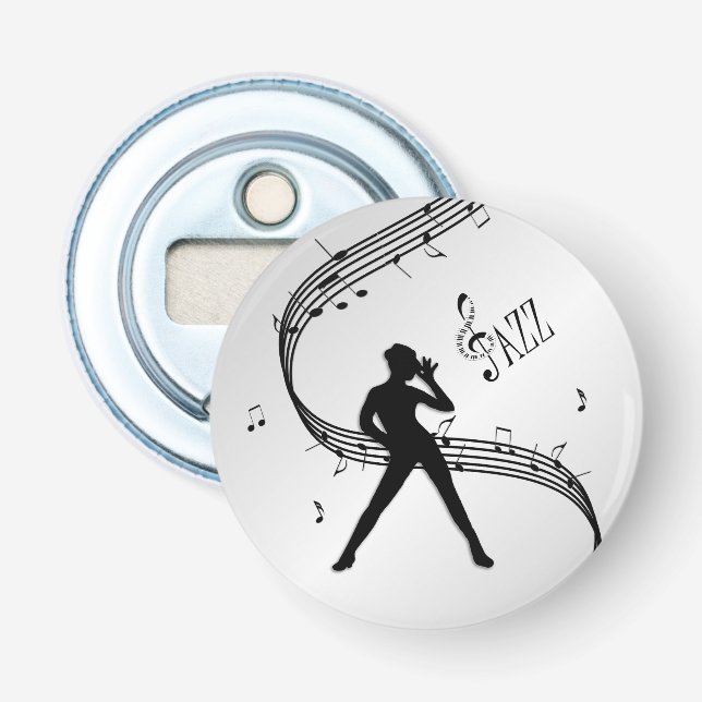 Jazz Dance Silver Bottle Opener (Front)