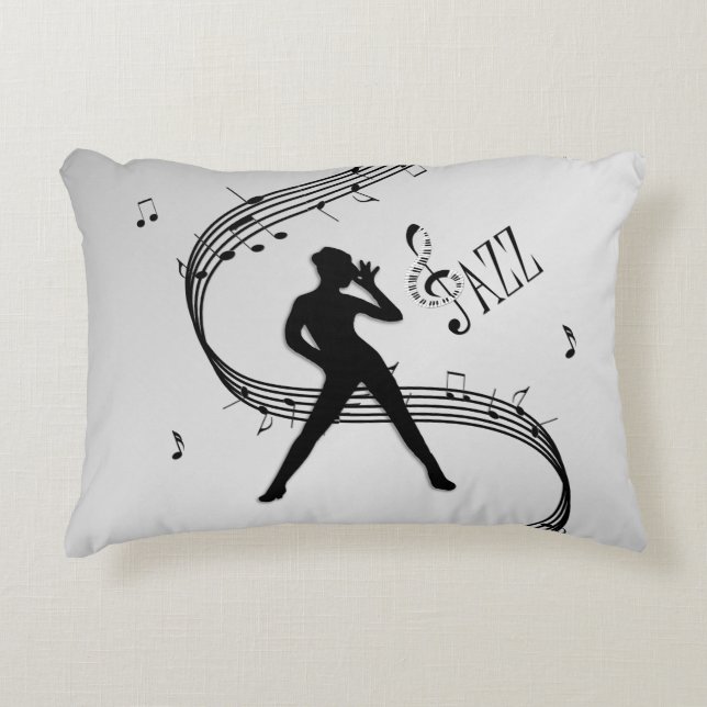 Jazz Dance Silver Decorative Cushion (Front)