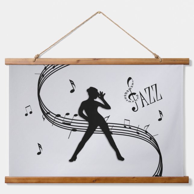 Jazz Dance Silver Hanging Tapestry (Front)