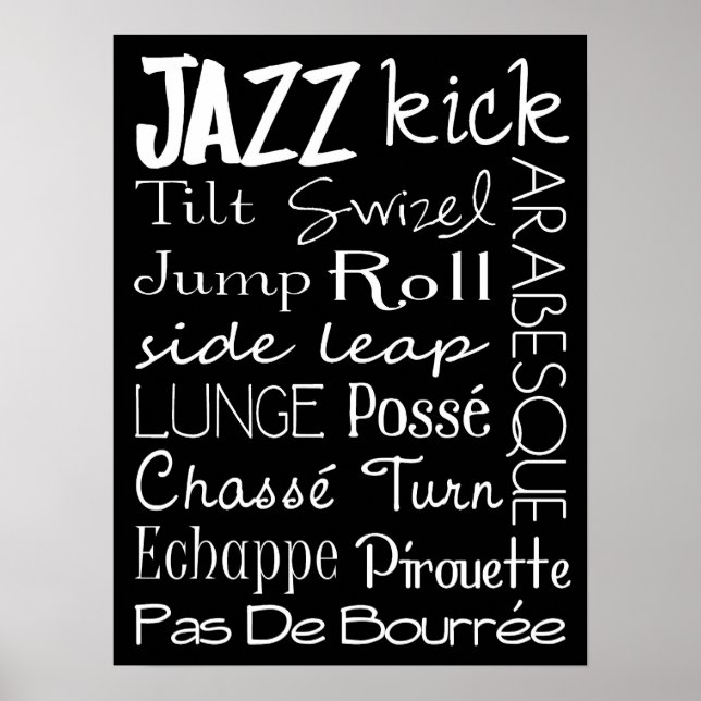 Jazz Dance Subway Art  Poster (Front)
