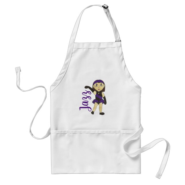 Jazz Dancer Class Purple Recital Costume Dance Standard Apron (Front)